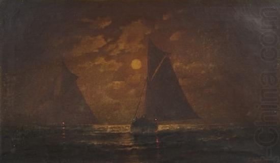 moonlit seascape, Charles S. Dorion